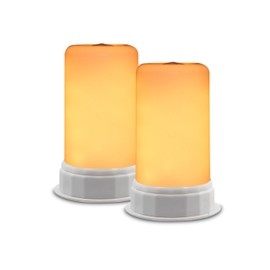 Vnicstick 2PCS LED Flame Effect Light,4 Modes Fire Lights, Candle Flame Table Lamp with Remote Contro,LED Flame Lights for Garden Bar Camping Party Patio