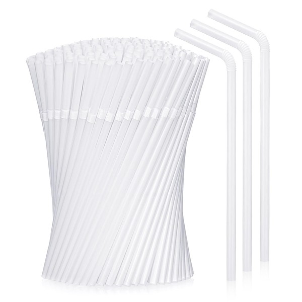 Drinking Straws, 100 Pcs Clear Flexible Drinking Straws, Flexible Disposable