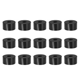 YELARXI Multi Purpose Rubber Spacer, 6mm ID x 18 OD x 10mm T Neoprene Round Anti-Vibration Isolation Pads Bushings Spacer Washer Fit for HVAC Bolts Car Accessories (15 Pcs)