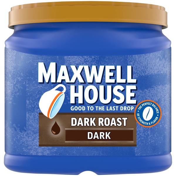 Maxwell House Dark Roast Ground Coffee (24.5 oz Canister)
