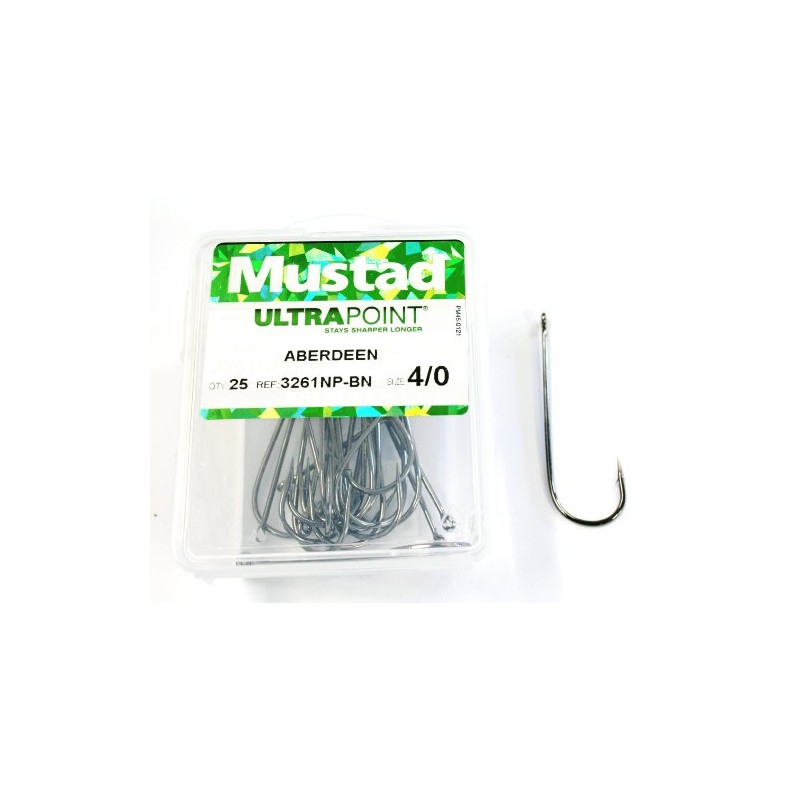 Mustad Aberdeen 3261NP-BN Size 4/0 Qty-25