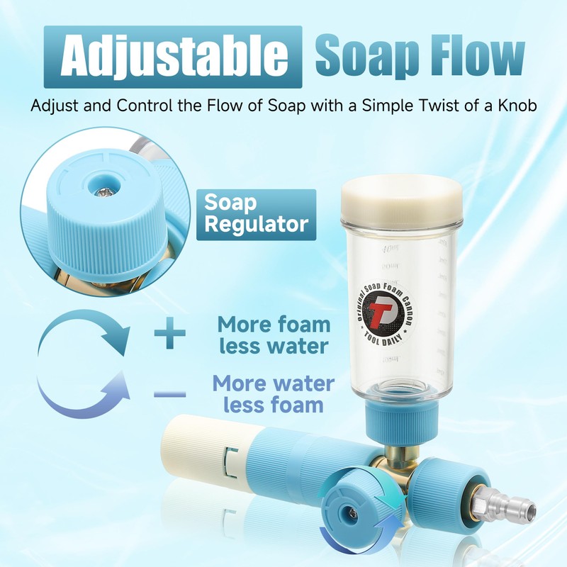 Tool Daily Foam Cannon with Dual Connector Accessory, Original Soap