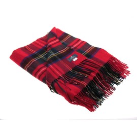 I LUV LTD Modern Tartan Lambswool Throw Blanket Royal Stewart Modern Sofa Blanket Travel Outdoor Blanket Plaid Wool Rug Throws for Sofas 142cm x 180cm