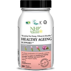 NHP Healthy Ageing Support – 90 Vegan Capsules, Advanced Longevity Formula for Vitality, Cellular Health & Anti-Ageing | Supports Energy, Immunity, Brain Function & Detox