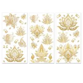 PLIGREAT 3 Sheets Rub on Transfers for Crafts and Furniture, Gold Paisley Pattern Rub on Transfer Stickers Rub on Decals for DIY Wood Furniture Fridge Decoration Home Decor Transfer Paper