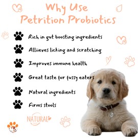 Petrition Probiotic Chews for Dogs - 120 Chews Chicken Flavour, Immune Support