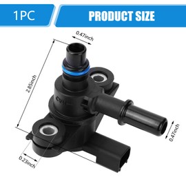 Shakas 1 PC Car Vapor Canister Purge Valve, Evaporative Emission Purification Valve Replacement 9U5Z9C915H 911-222 CX2626 CP597 CP687 PV550 AU5Z9C915A, Compatible with Ford Lincoln Models (Black)