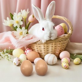 Healifty 20 Pcs Plastic Easter Eggs 2.2 Inch Paintable Eggs Blank Easter Hunt Gifts for DIY Painting Crafts Party Decor