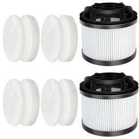 12 Pcs LVAC-200 Vacuum Replacement Filter Set Compatible for Levoit LVAC-200 Cordless Vacuum Cleaner, with 2 Post-Motor Filters 4 Pre-Motor Filters