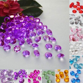 Time to Sparkle 5000 6MM Scatter Diamonds Table Crystals Acrylic Confetti Wedding Party (Dark Purple)