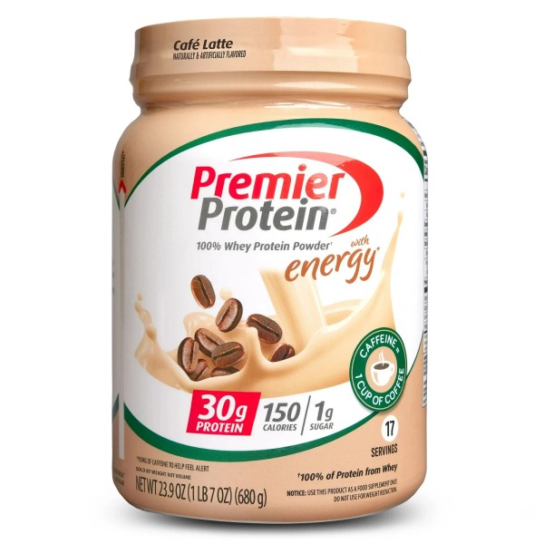 Premier Protein 100% Whey Protein Powder, Café Latte 30g Protein