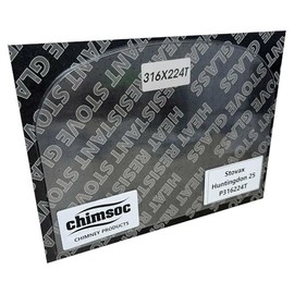 Chimsoc Replacement Stove Glass - Stovax Huntingdon 25 (316mm x 224mm Arched Top)