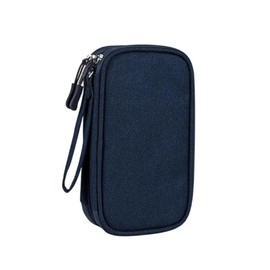 XFSRG Elektronische Kabeltasche Elektronik Organizer Tasche 2 Schicht Grosse Kapazität Kabel Reise Organisation für Frauen Mädchen für Festplatten Kabel Ladegerät USB SD Karte (Blau)