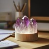 Amethyst Crystal Night Light - Natural Healing Crystal Bedside Lamp
