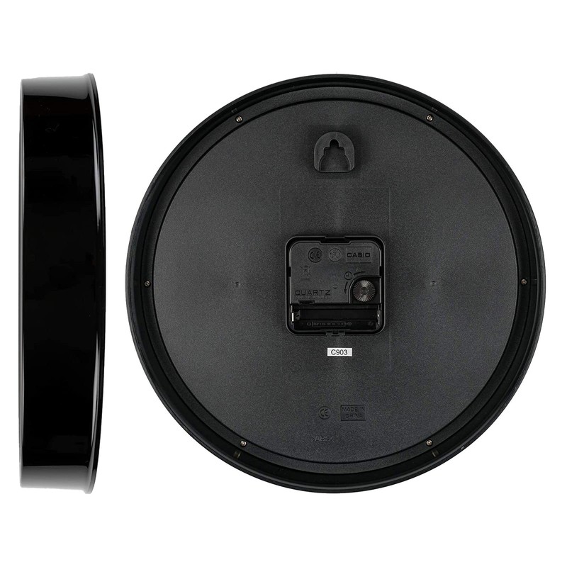 Casio IQ-24-1JF Black Analog Standard Step Second Hand Wall Clock