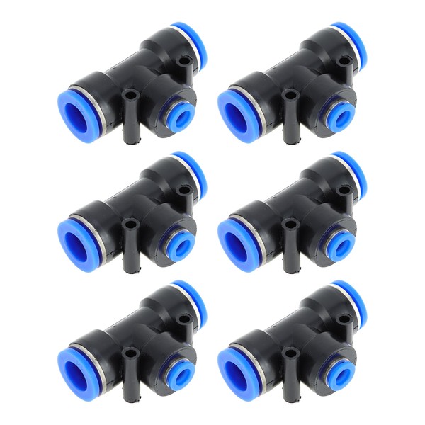 VekAuto Push to Connect Air Fittings 35/64"x5/16"x35/64" t Type Reducing