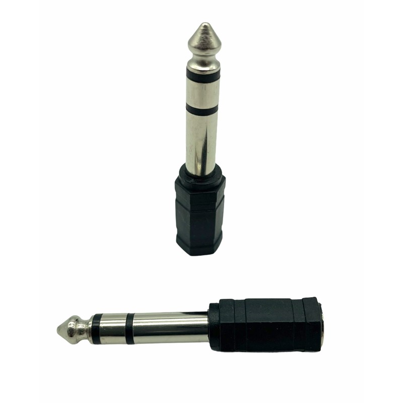 JAM2DAY 2 Pack of Headphone Adapters 3.5mm Socket to 6.35mm