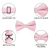 HISDERN Men's Plain Bow Tie for Men Already Tied Adjustable