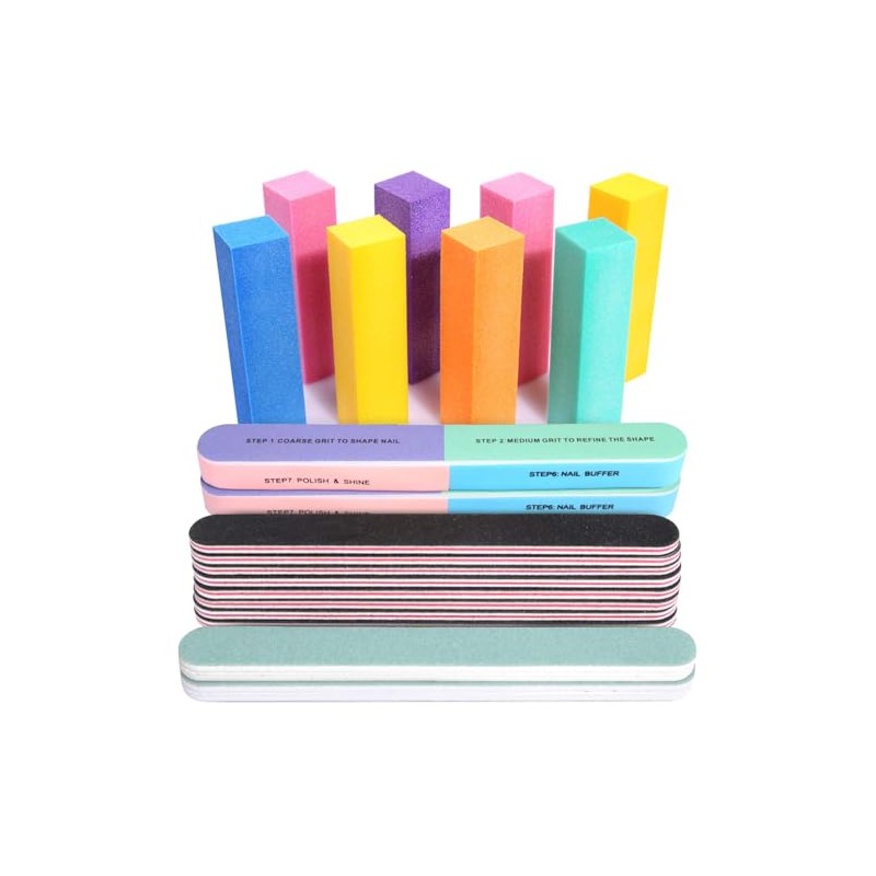 Triko Set de 20 Limas y Pulidores, Bloque de Uñas