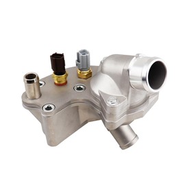 Aluminum Upgraded Metal Thermostat Housing Cover Engine Coolant Water Flange Outlet Fit For Ford Explorer Mercury 2002-2010 Mountaineer 2L2Z8592AA