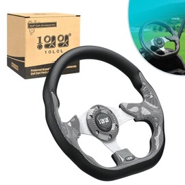 10L0L Golf Cart Steering Wheel for Yamaha, EZGO TXT/RXV/Valor, Club Car DS/Precedent/Onward/Tempo Golf Carts
