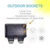 BALLSHOP Outdoor Sockets Weatherproof Outdoor 13A Double Gang Twin Switched