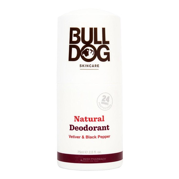 Bulldog Natural Deodorant Roll On Vetiver & Black Pepper 75ml