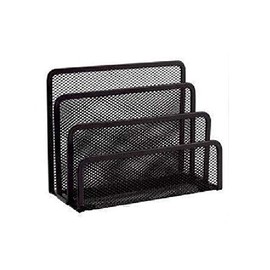YBM HOME 3-Slot Desk Mail Organizer and Letter Sorter - Mesh Black File and Documents Sorter Holder for Office Desktop, School and Home Use, 2250