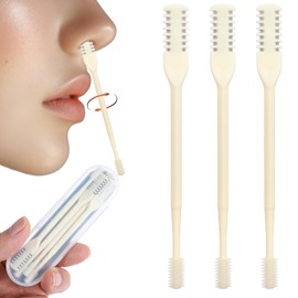 Bremorou Nasal Hair Cutter 3pcs Double Sided Nose Hair Knife, 2-In-1 Nose Manual Nose Hair Trimmer 360 Rotating Nasal Hair Razor Portable Manual Nasal Hair Cutter Nose Hair Clippers For Men Women