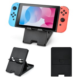 DLseego Stand for Switch OLED/Switch Lite/Switch,Adjustable Anti-slip Switch Playstand Foldable Portable Holder Stand for Switch Console,Black
