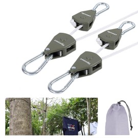 Vigorport Retractable Travel Clothesline, Portable Clothes Line Heavy Duty Rope Pully System with Carabiner for Outdoor Camping, Cruise Ships, Indoor Backyard, Balcony (White, 19Ft)