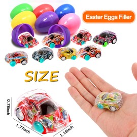 QSONSELL QSONSELL 50 Pcs Mini Pull Back Cars, Easter Egg Fillers Small Cars for Toddlers, Treasure Box Toys for Classroom Prizes, Pinata Stuffers, Easter Basket Stuffers Goodie Bags Stuffers for Kids