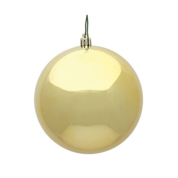 Vickerman 8" Gold Shiny Ball Ornament