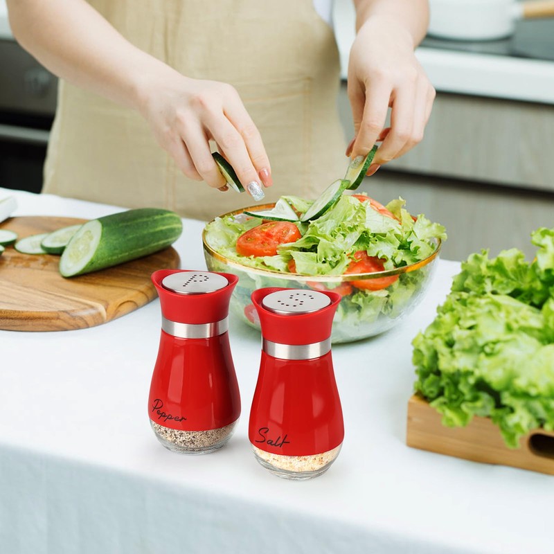 Accmor Salt and Pepper Shakers Set, 4 oz Stainless Steel
