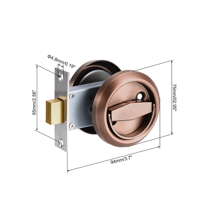 PATIKIL 4.9mm Round Recessed Pull Handle Knob, Recessed Pulls Hidden
