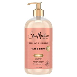 SheaMoisture SilconeFree Shampoo for Wavy Hair and Hibiscus ParabenFree Shampoo, Coconut, 24 Fl Oz