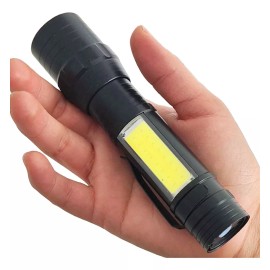 Lecute Lampara Linterna Doble 3000 Lumens Led Cob Recargable Usb