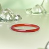 ZHOU LIU FU Bangle Bracelets for Women Red Chalcedony Round