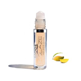 MODE Lip Glaze Flavored Lip Gloss ALPHONSO MANGO Flavor Roll On Sweet Wet Delicious Nourishing Shine, Hydrating Moisturizing Natural Skincare Fruit Oils