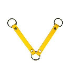 SparkDog Collars Dog Crate Fan Hanger, HotDawg Utility Strap, use with Ryobi P3320, Fan Hanger for Ruffland Dog Kennel, Bucket Holder Utility Strap - Made in The USA of BioThane (Yellow)