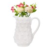AuldHome White Hobnail Ceramic Pitcher (Small), Vintage Retro Style