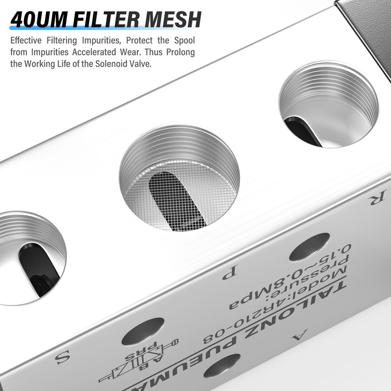 TAILONZ PNEUMATIC 1/4"NPT 5 Way 2 Position Air Hand Lever