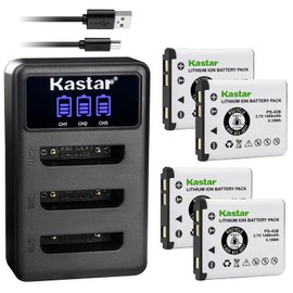 Kastar 4 Pack Battery and LCD Triple USB Charger Compatible with Panasonic Attune, Attune 3020, Attune 3050, Attune I, Attune II, Attune II HD3, WX-CH455, WX-SB100, WX-ST100 Drive-Thru System Headset