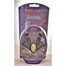 Monster Cable 🎁 Monster Cable Digital Coax Interlink 2m/6.6ft Coaxial Audio INTERCONNECT 🎁