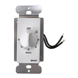 Woods 59717 In- Wall 60 Minute Spring Wound Timer, White