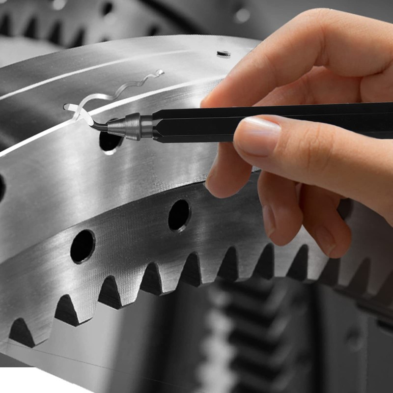 QIMEI-SHOP Deburring Tool Hand Deburring Tool with 10 Blades 360°