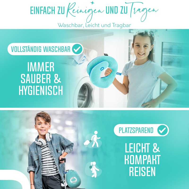 BCOZZY Chin Support Travel Pillow for Children 8-12 Years Old