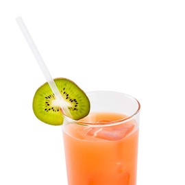 AmerCareRoyal Jumbo Plastic Straws, Paper Wrapped Disposable Straws for Cocktails, Soda, Juice, 9", Clear, Case of 2,000