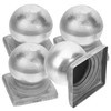 LALAFINA 4pcs Ball Shape Newel Post Caps Decorative Fence Post