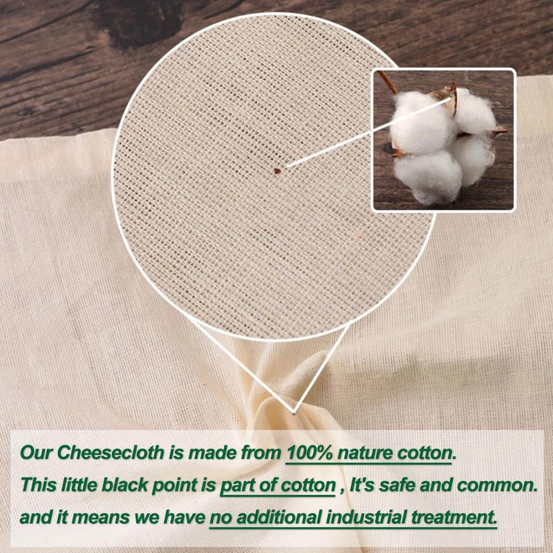 2 Pcs Cheese Cloths, 36x36Inch, SGS Tested 100% Unbleached Cotton